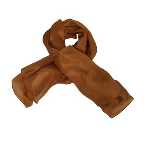 Foulard en soie marron 